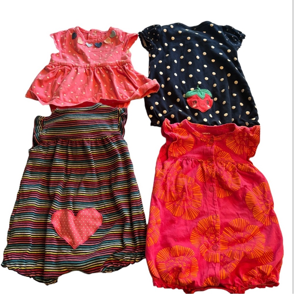 4/$12 baby rompers size 6mo